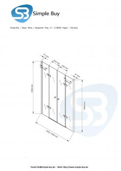 Glas Concept 24 - New Orleans - Nischentür - Nischendusche - 8mm ESG - Variation (155x195cm)